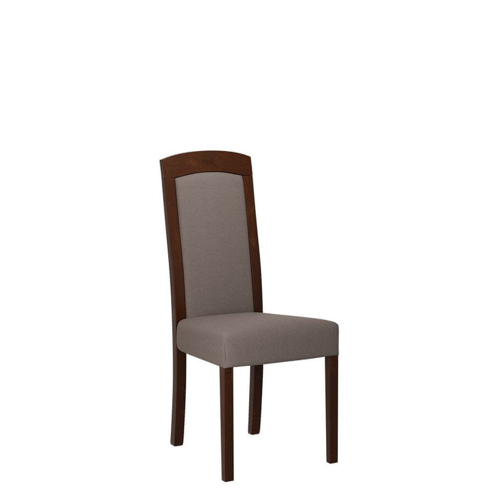 Veneti Jedálenská stolička s čalúneným sedákom ENELI 7 - orech / hnedá 1
